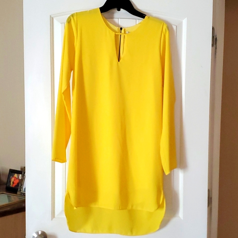 Beautiful yellow high-low dress